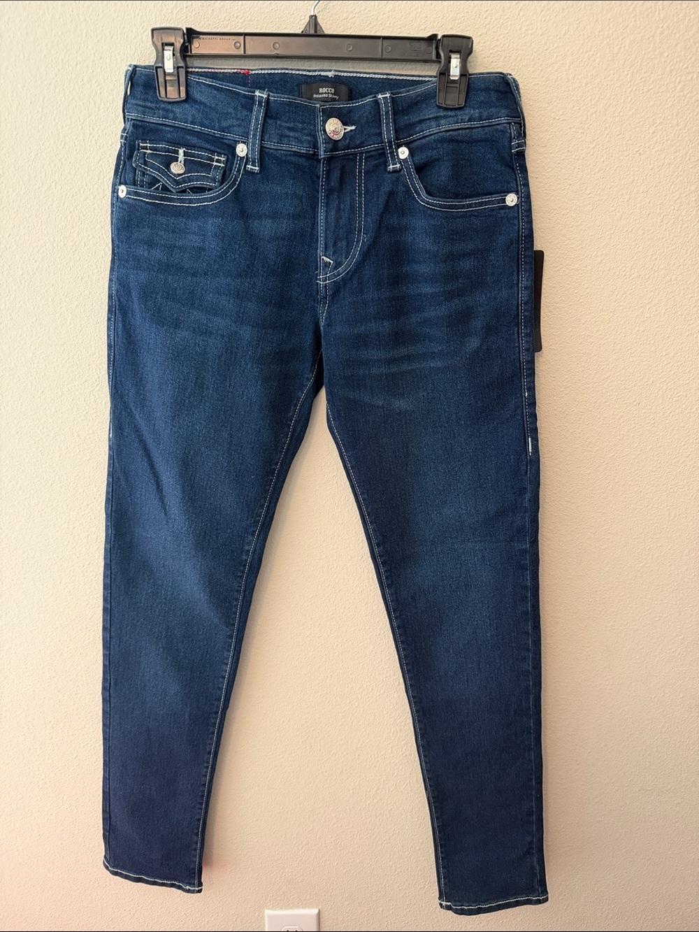 True Religion Men's Rocco SN flap skinny color dark avalanche wash